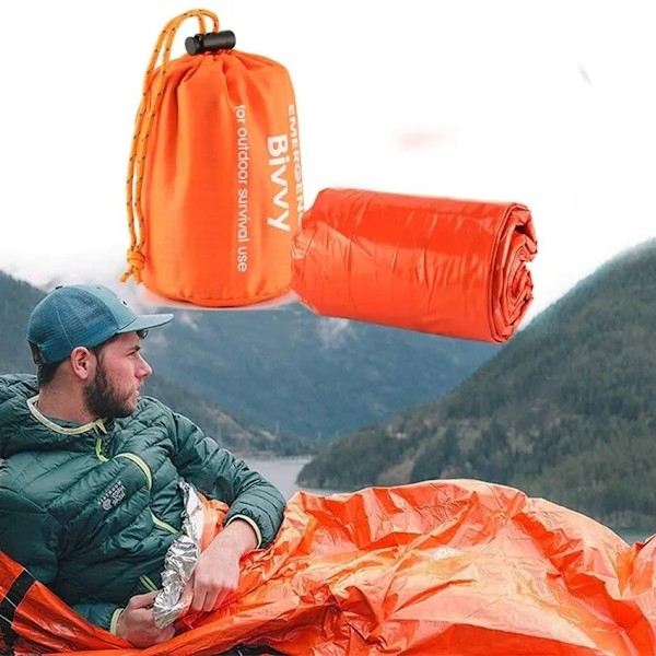 4 st Utomhus Nödsituation Vattentät Termisk Sovsäck Camping Överlevnad Bivvy Sack
