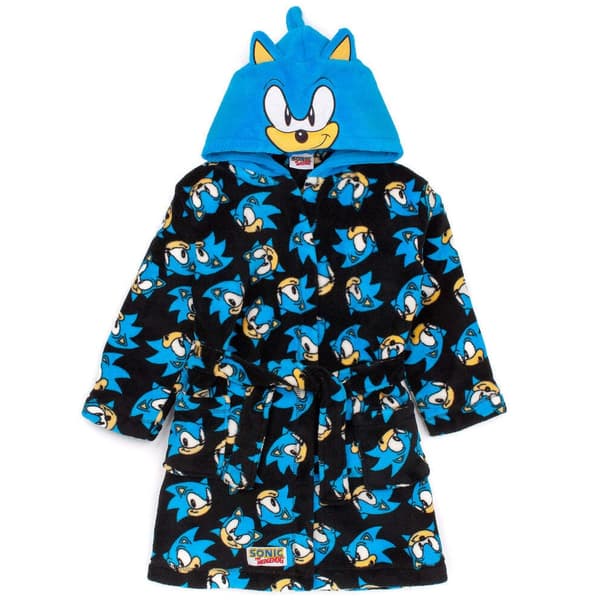 Sonic The Hedgehog Badekåbe til børn/småbørn 6-7 år Sort Sort/Blå