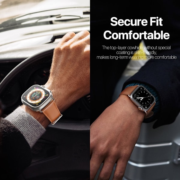 DUX DUCIS Apple Watch 42/44/45/49 mm Armband i Äkta Läder