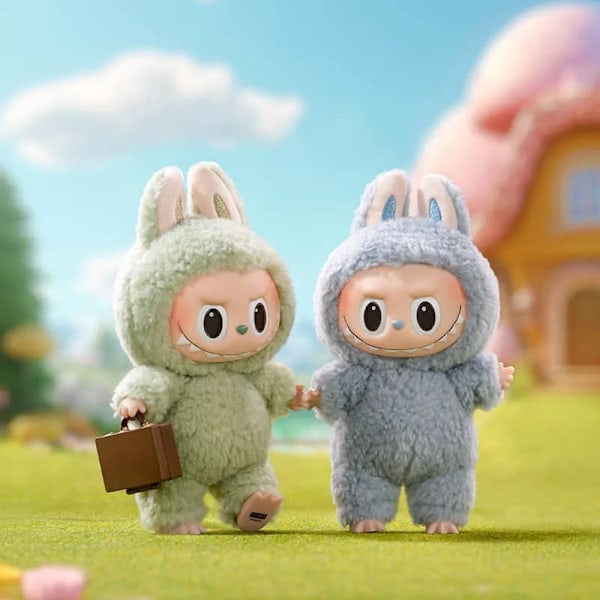 Labubu Macaron Monster Avaimenperä Jännittävän Hirviön Macarons Vinyyli Kasvot Pehmo Avaimenperät Taide Keräilyesineet Lelut Lahjat Baariin Item 2:Chestnut cocoa