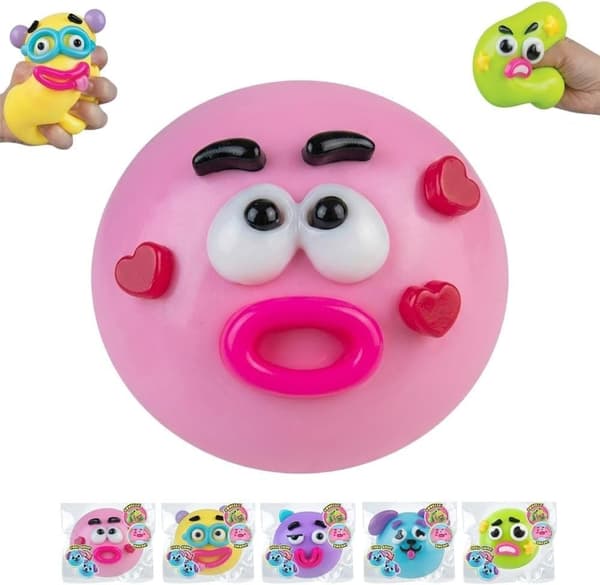 Smushers Squishy-Curiosities Smushers Koiran kasvojen squishy Pink