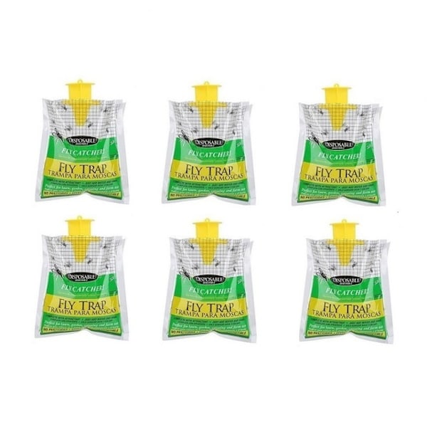 Koolmei 6-pack Hängande Flugfälla Engångsfälla för Flugor