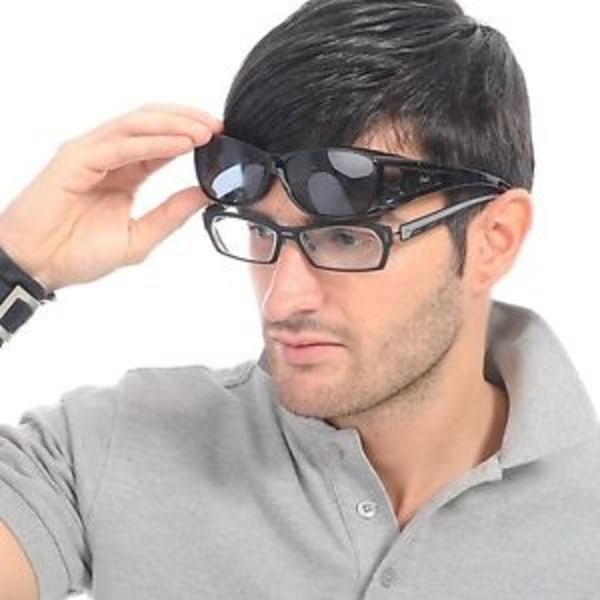 TVÅ-PACK SUNCOVER Solglasögon över vanliga glasögon