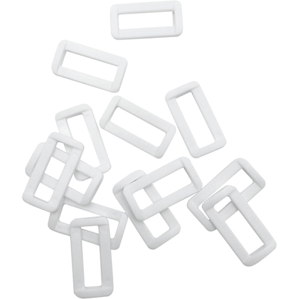 Rektangulärt plast D-spänne för band, 3/4\", 1\", 1-1/2\", 2\", 50 st