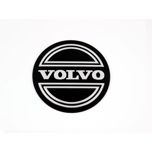 Volvo 56,5 mm hjulemblem til fælge og centerkapsler 4-pak sort