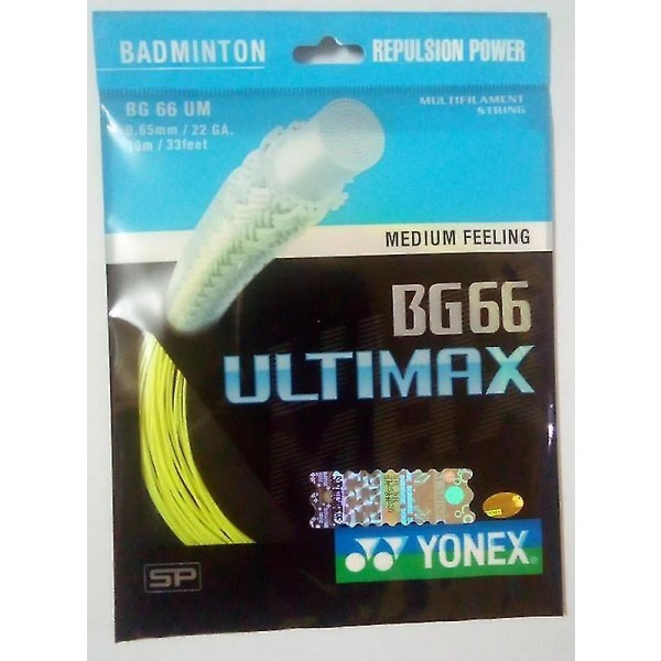 Yonex Badminton String Bg66 Ultimax (0,65 mm) Yellow