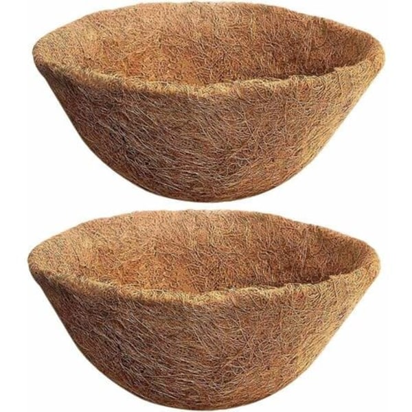 #QD# 2-pak Naturlige kokosfiber blomsterkrukker 35 cm hængende kurv til blomsterkrukker Kokosfibererstatning til plantning-FQ2-