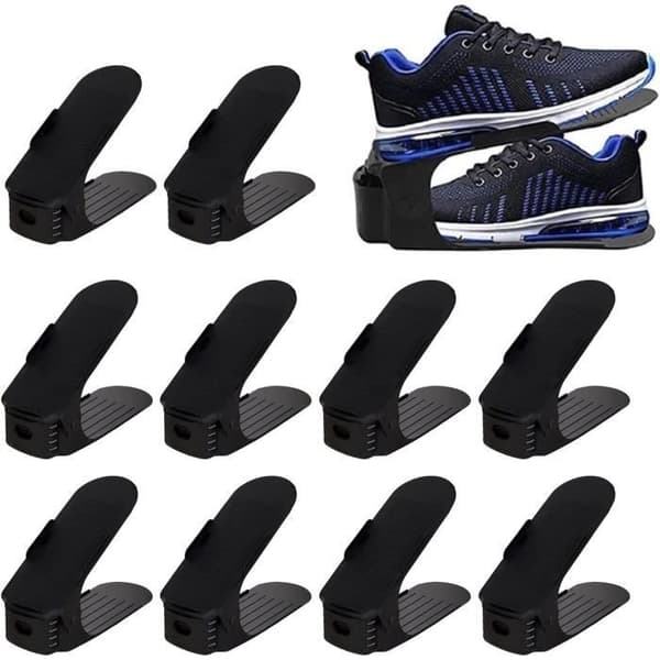10 pcs. shoe stacker adjustable shoe rack shoe storage shoe organizer for organizing