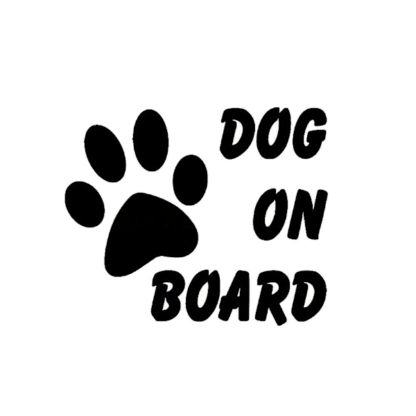 Varningsdekal Bilsticker Hund Ombord Tass Söt Dekal Reflekterande Dekoration