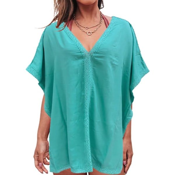 Sexig V-ringad Strandklänning Bikini Cover Up för Kvinnor -X71-