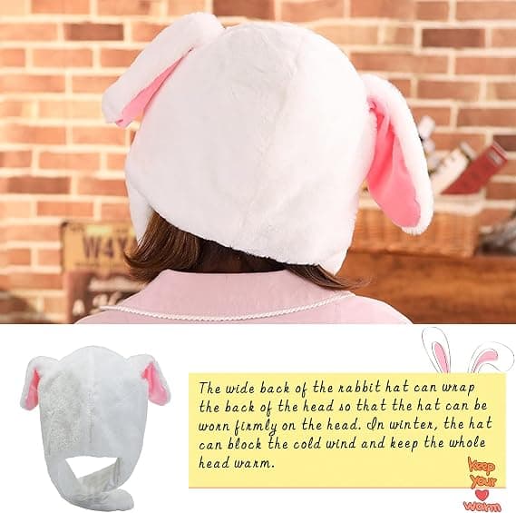 Rabbit Hat Jumping Hat Rabbit Hat with Moving Ears Anima-FQ-