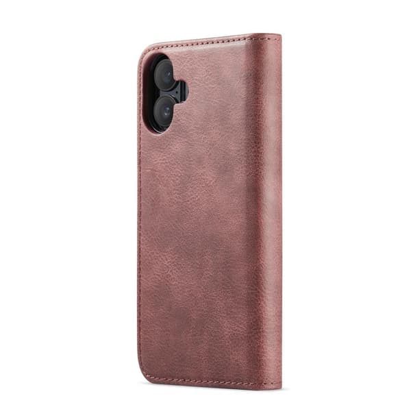 iPhone 17 Leather Case with Crazy Horse Texture and Detachable Magnet