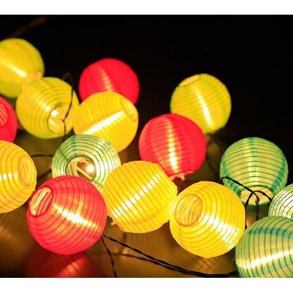 Solcellsdriven LED-ljusslinga för utomhusbruk, 7M 50 lampor med fjärrkontroll