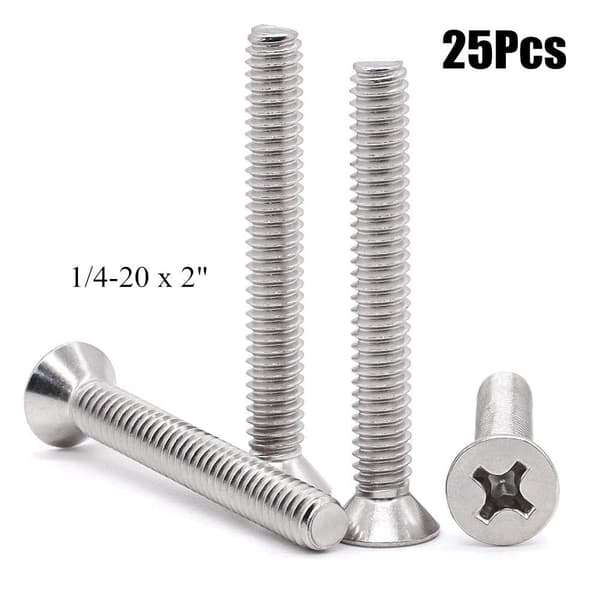 25 pcs Machine Screws Countersunk Head Screw Flat Head Screws-FQ-