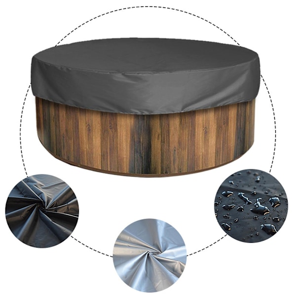Utomhus Vattentätt Anti-UV Skyddande Dammskydd Spa Badtunna Baldakin Lock Round AU [FW]