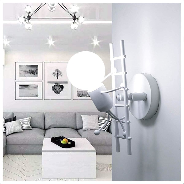 Vägglampa Lamphållare, E27 Humanoid Kreativ Metall Retro-X71-