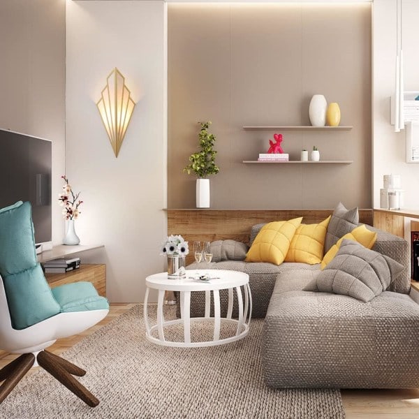 IC Moderne Vegglampe Enkel Vegglampe Soverom Gang Stue Vegglampeholder E12 Sokkel Dekorativ Kunstlampe (Kun En Stykk)