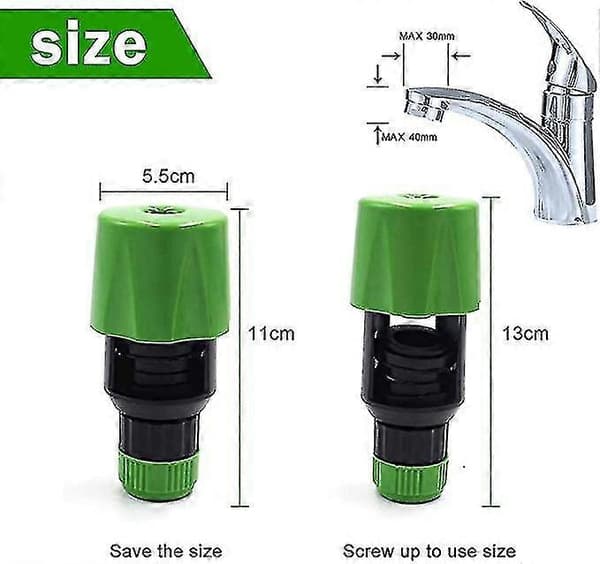 Kitchen Garden Watering Faucet Hose Pipe Quick Connector Adapter Tool, Universal Faucet Connection Adapter Kitchen Pipe Joint Coupling Boris