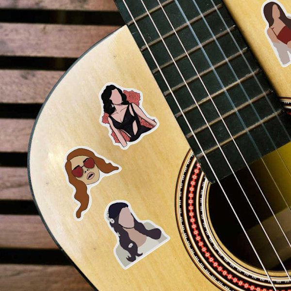 50 stk sanger Lana Del Rey Graffiti klistremerke