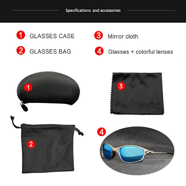 2023 Polariserede 1-linse Cykelbriller Herre Dame Cykelbriller Mountainbikebriller Cykel Cykling Solbriller Type 4-X75- Type 41 1 lens