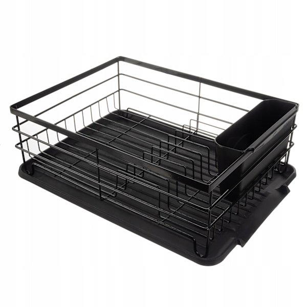 Oppvaskstativ Svart Metall - 44 x 31 x 14,5 cm