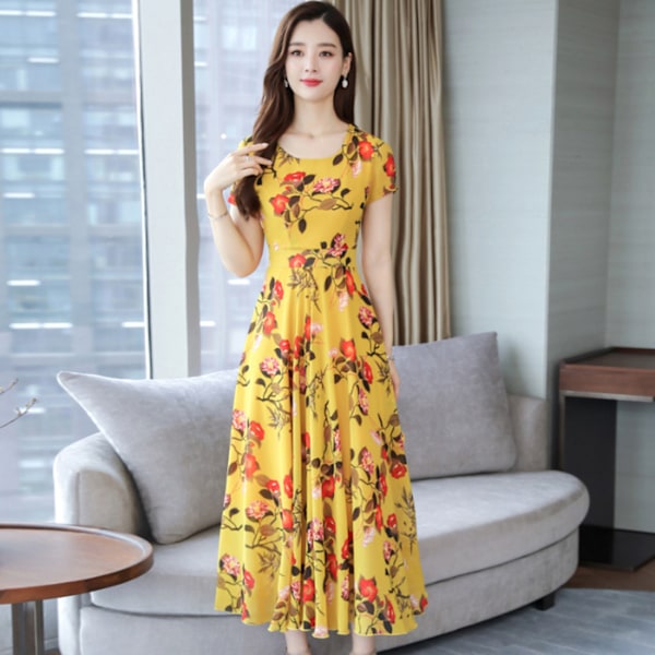 Naisten bodycon-mekko V-pääntiellä, pitkä plus-kokoinen mekko syntymäpäiväksi, ystävänpäiväksi, kiitospäiväksi, lahjaksi, keltainen y keltainen-X75- yellow 2xl