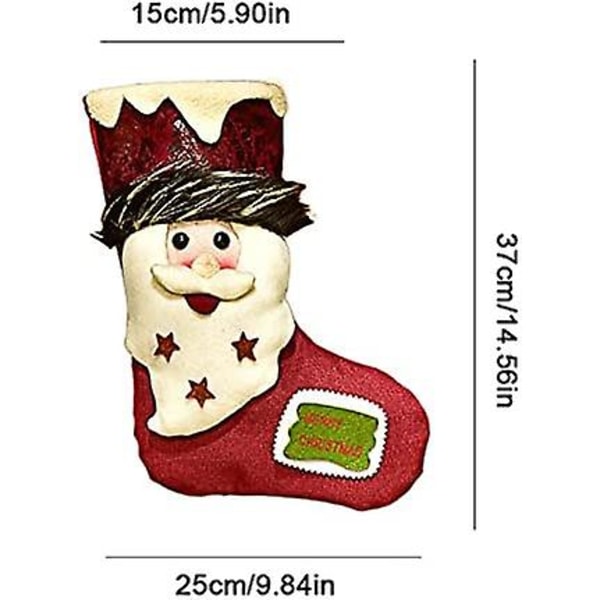 Julestrømpe, Stor Julegavepose, 23cm Christmas-X71-
