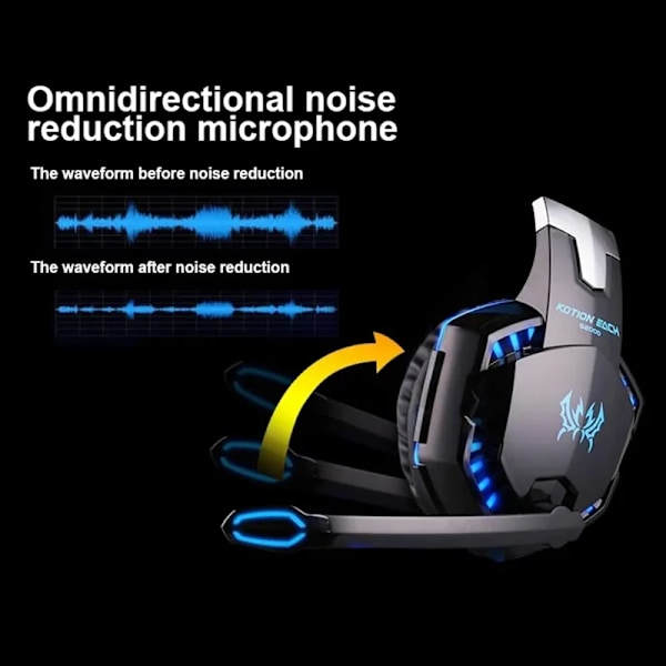 Langattomat Bluetooth-kuulokkeet mikrofonilla, ps4 langalliset peliheadsetit PC:lle, Xbox Onelle, Ps5-X72-