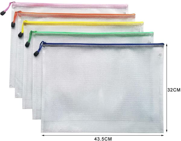 A3 Dokumentmapp Fil Blixtlåspåsar Plastplånböcker Mapp (a3-10st)-FQ-
