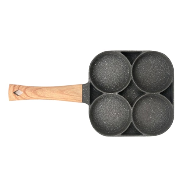 Munkeille sopiva pannukakkupannu, 4 kupin paistinpannu, nonstick-pinnoite, alumiini, bakeliitti-kahva, aamiaiselle