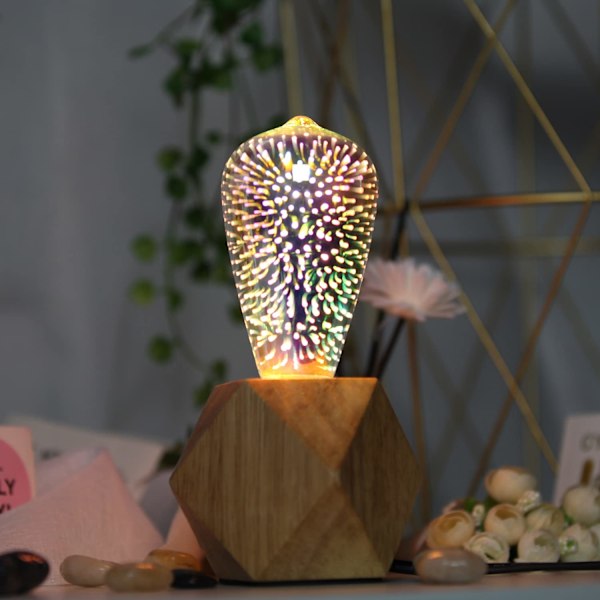 Edison Glödlampa 3D Fyrverkeri Led Lampa 4W 220-240V E27-X71-