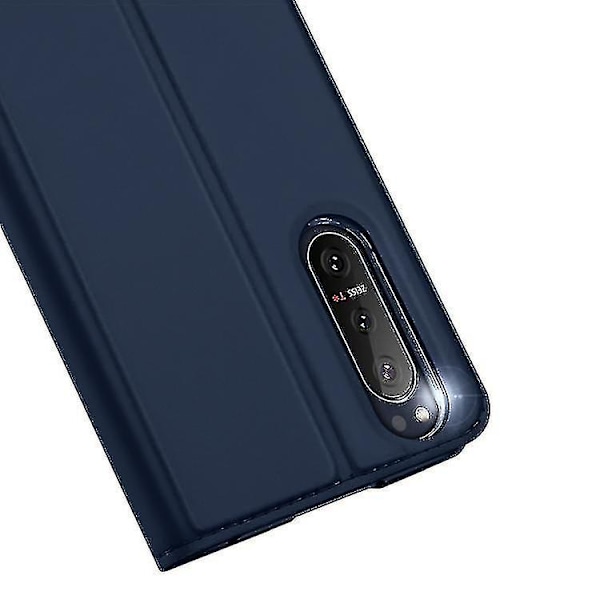 Sony Xperia 5 II:lle Dux Ducis Skin Pro -sarjan vaakasuora flip-kotelo PU + TPU -nahasta