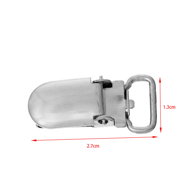 2,7 x 1,3 cm Napphållare/Haklapp/Attrapp/Leksakshållarklämma Grossist Kraftigt Inlägg för att Skydda Tyg för Hantverk