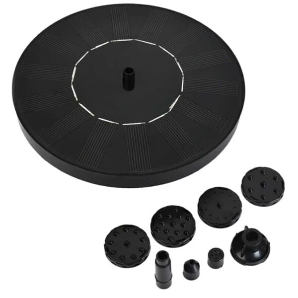 Stor Solcellsdriven Fontän med Batteri och Belysning 16cm_qq
