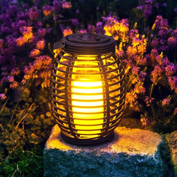 Bedrägligt Realistisk LED Solcellsljuslykta med Flimrande Effekt-X71-