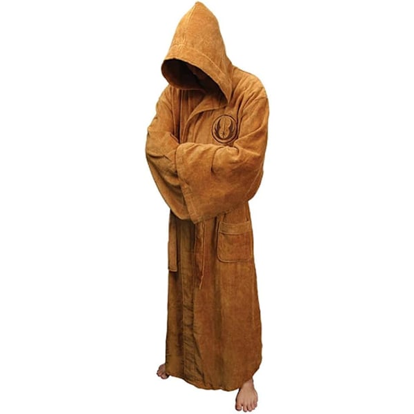 Voksen Jedi Badekåpe med Hetteskjerm Myk og Varm Fleece Morgenkåpe