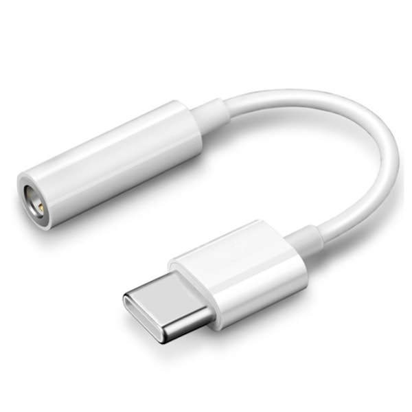 SiGN USB-C til 3.5mm AUX Adapter - Hvit white 50