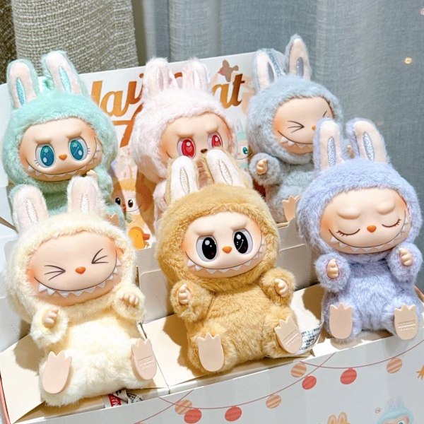 Høykvalitets 1-pakning FOR POP MART LABUBU 2.0 Monster Overraskelse Macaron Plysjdukke Leke Blind Box (Tilfeldig Farge)/NC/ 2 2 Single pack