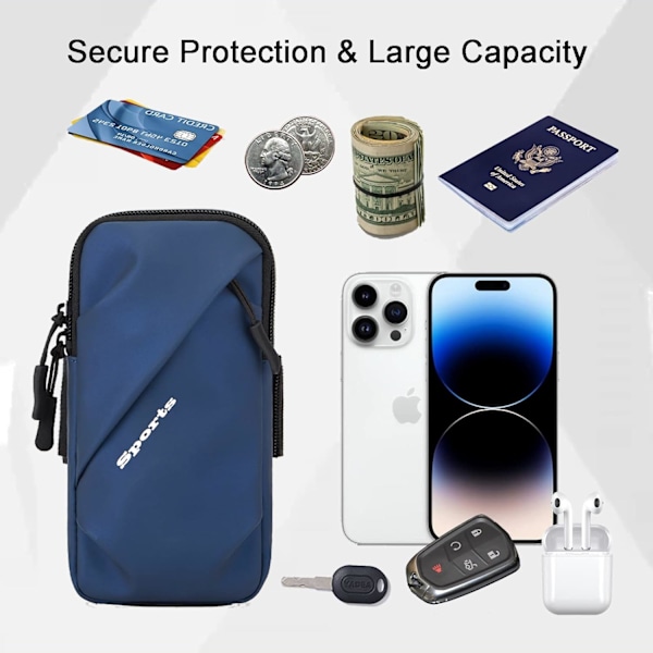 (Blå) Telefonholder Armbånd, Crossbody Skulderrem Taske med Armbånd til iPhone og Andre-FQ2-