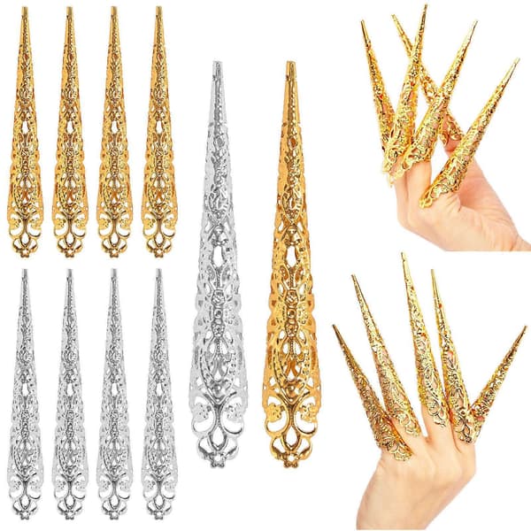 Fingertip Claw Negl Ring Fingerled Protector Halloween Cosplay Danseshow