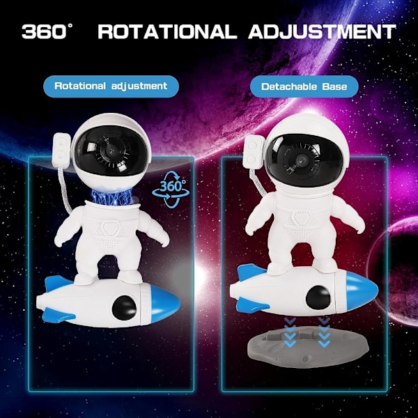 Astronaut Galaxy-projektor Stjernehimmel Astronaut Lys Touch