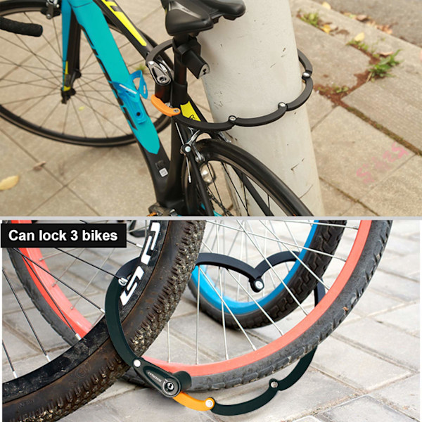 Foldbar Cykellås Kraftig Tyverisikring Cykelkædelås Alloy-X71-