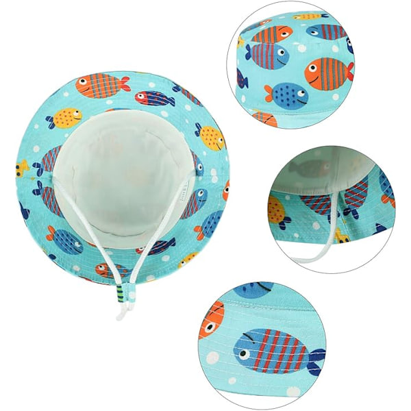 Solhatt baby pojke barnhatt sommarhatt flicka (undervattensvärld)-X71-