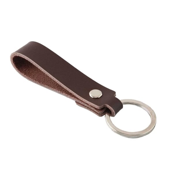 Lædernøglering - Flere farver --FQ5- Dark brown