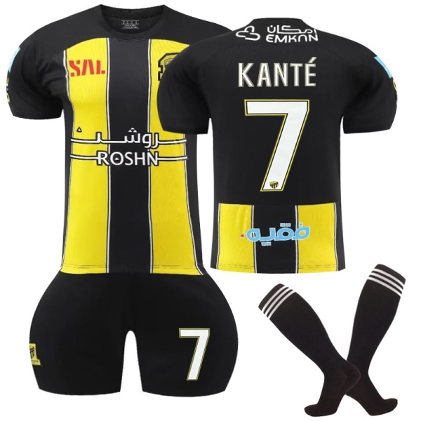 2023-2024 Ittihad FC Home Barnfotbollsdräkt nr 7 Kanté 10-11 years