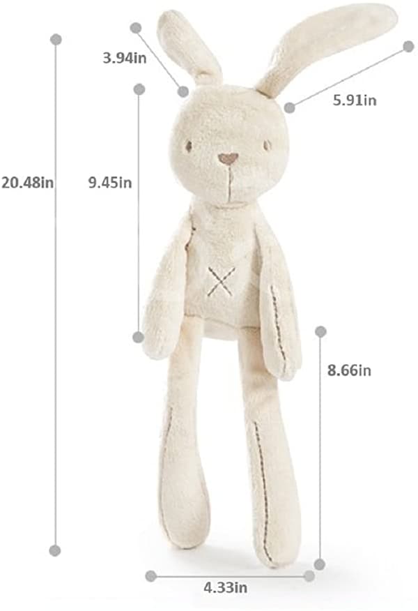 Soft Snuggle Bunny Plush Childs First Bubby doll 2Pack Pink&White