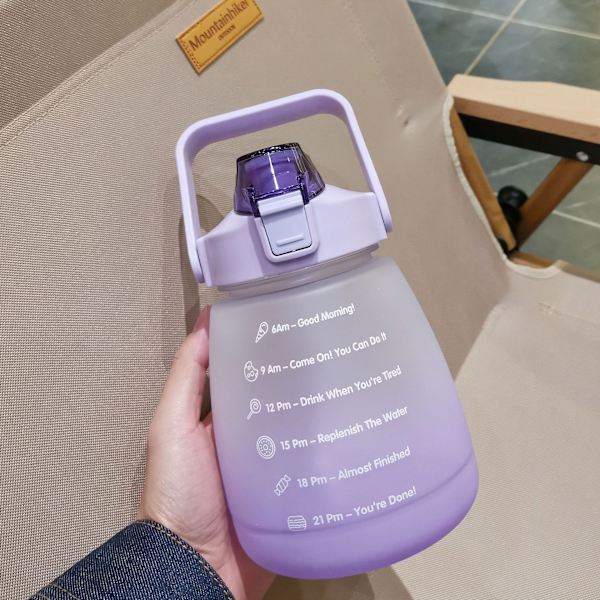 vesipullo iso urheilu oljilla juomapullo 1,1L lila