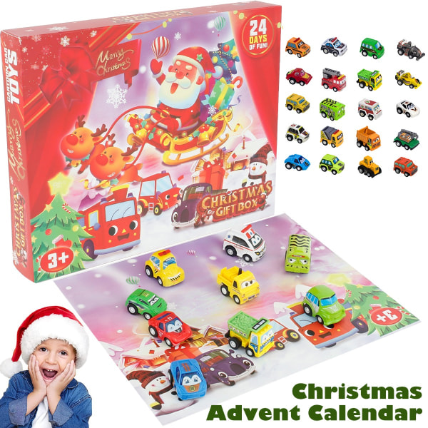 2021 Adventskalender 24st Leksaker JulleksakerBilar För Barn Present
