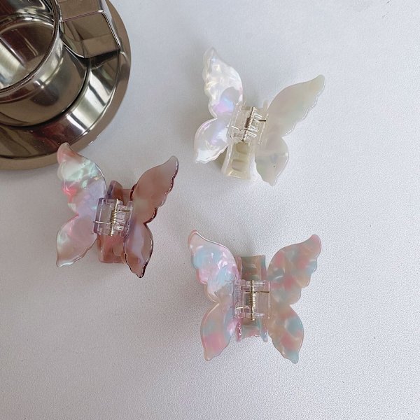 Butterfly Hair Claw Clips Vintage-hiusklipsit OSTA 1 SAAT 2 Pink