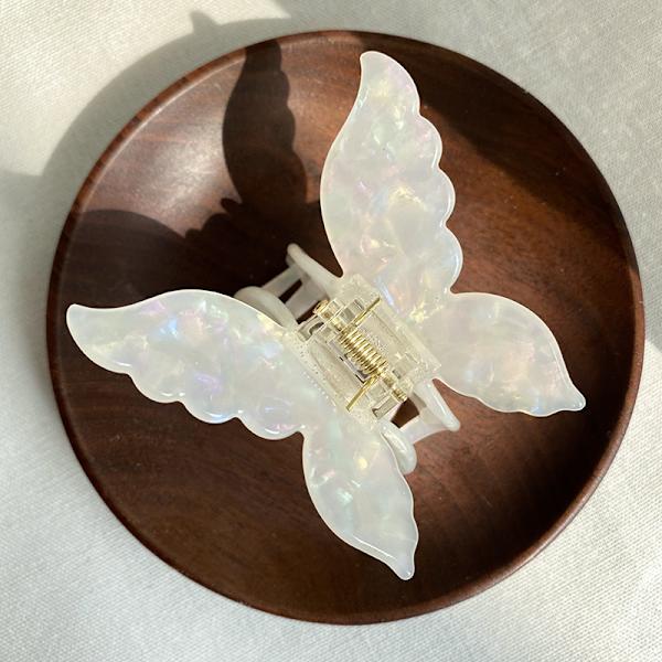 Butterfly Hair Claw Clips Vintage-hiusklipsit OSTA 1 SAAT 2 White